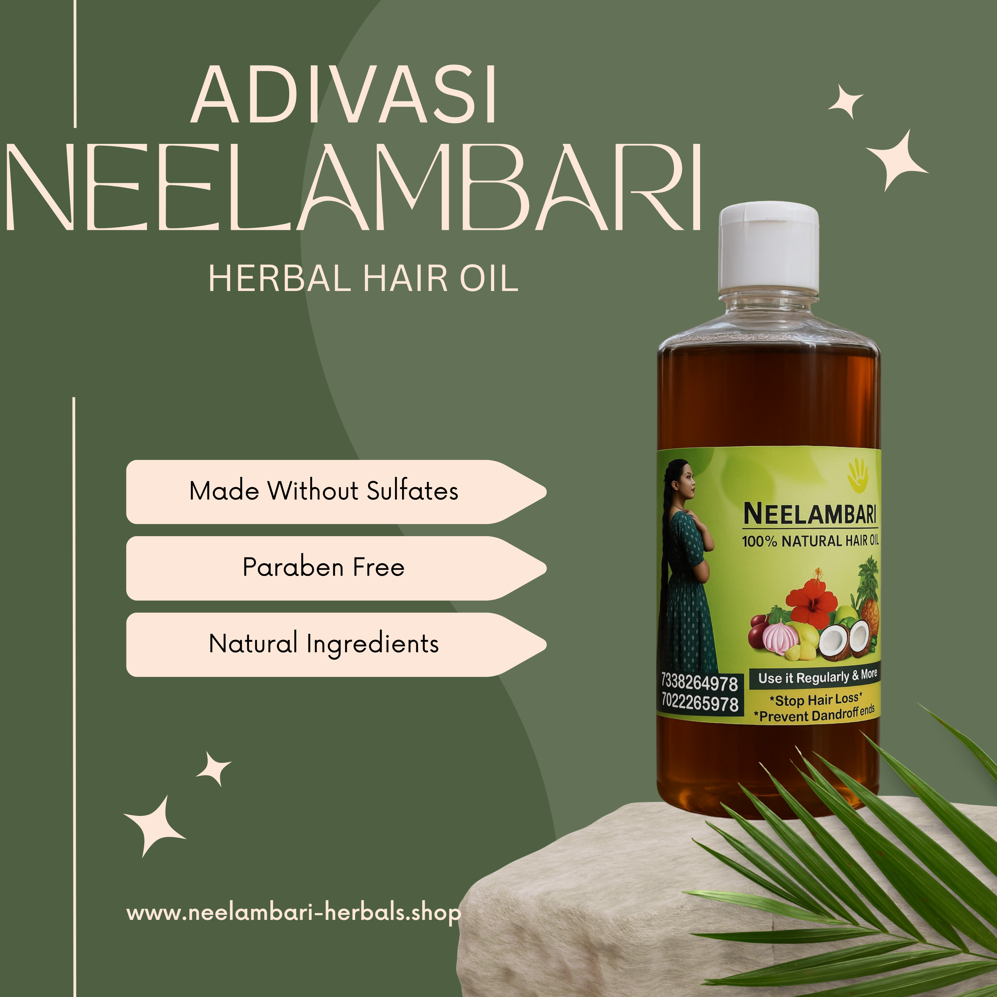 ADIVASI NEELAMBARI HERBAL HAIR OIL