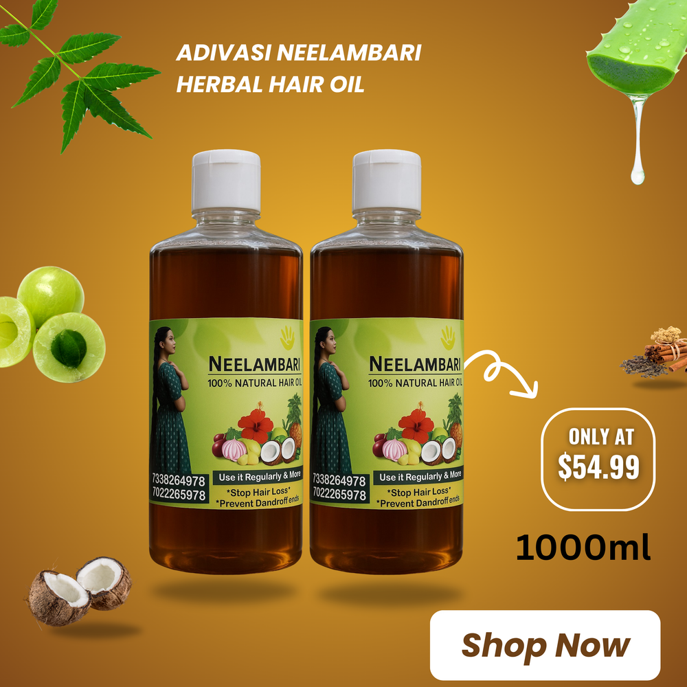 ADIVASI HAKKI PIKKI NEELAMBARI HERBAL HAIR OIL